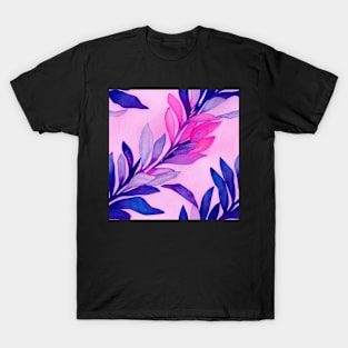 Colorful watercolor leaves pattern T-Shirt